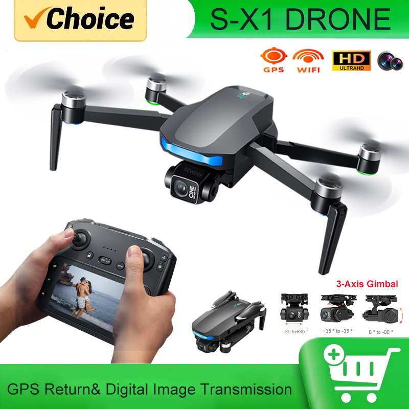 S-X1 MAX GPS搭載ドローン。3軸ジンバル、5000 - Fpv Drone Charger のレビューと価格